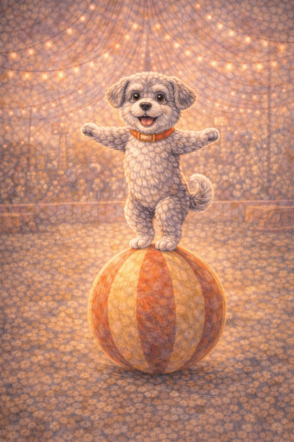 2. Thor sobre la bola de circo Las Aventuras de Thor: Visita al Circo