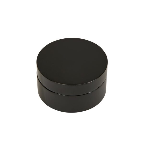 069255_3.jpg Black Round Wood Box with Compass
