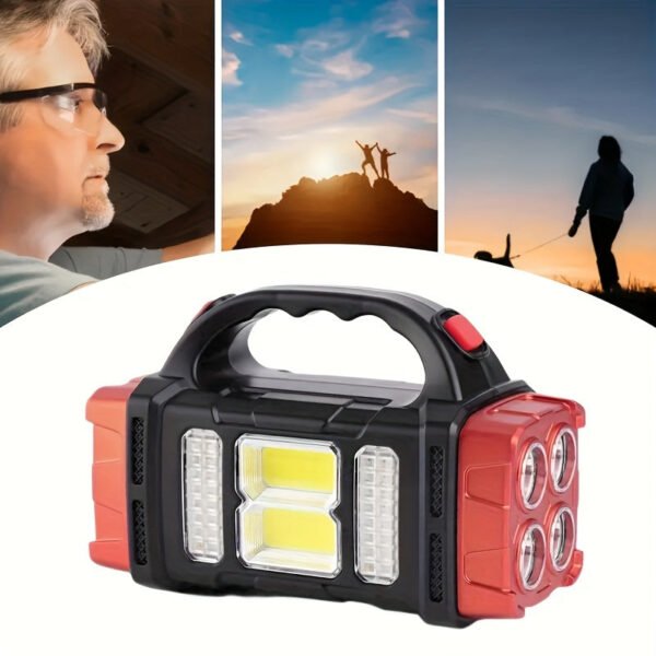 Portable LED Solar Camping Lantern Rechargeable Flashlight