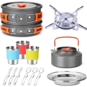 Camping Cookware Kit Orange