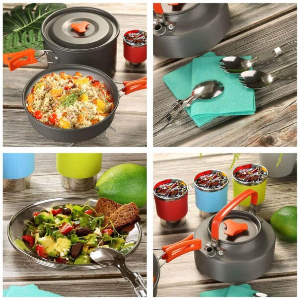 Camping Cookware Kit Orange