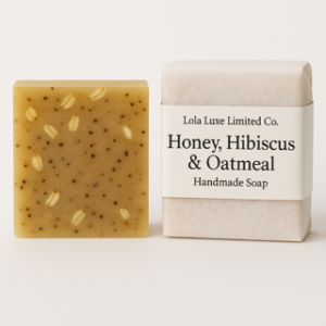 Honey_Hibiscus_Oatmeal.png Honey, Hibiscus & Oatmeal Handmade Soap