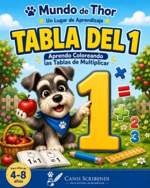 TABLA DEL 1 — Aprendo Coloreando las Tablas de Multiplicar