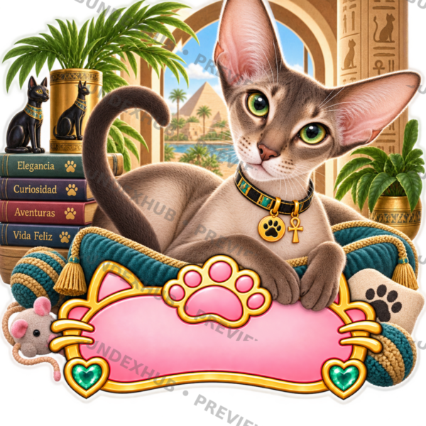 CAT-020-3x3-PREVIEW Sticker Personalizado - Soy Faraón