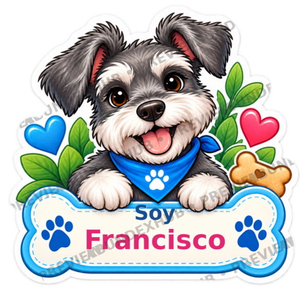 DOG-001-3x-Francisco-GTEtAyCO(1)-PROTEGIDA Sticker Personalizado – Soy Thor