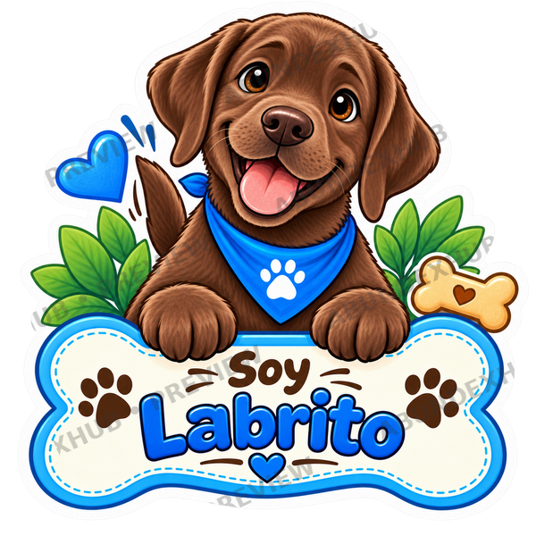DOG-003-2x2-Labrito-PROTEGIDA Sticker Personalizado – Soy Labrito