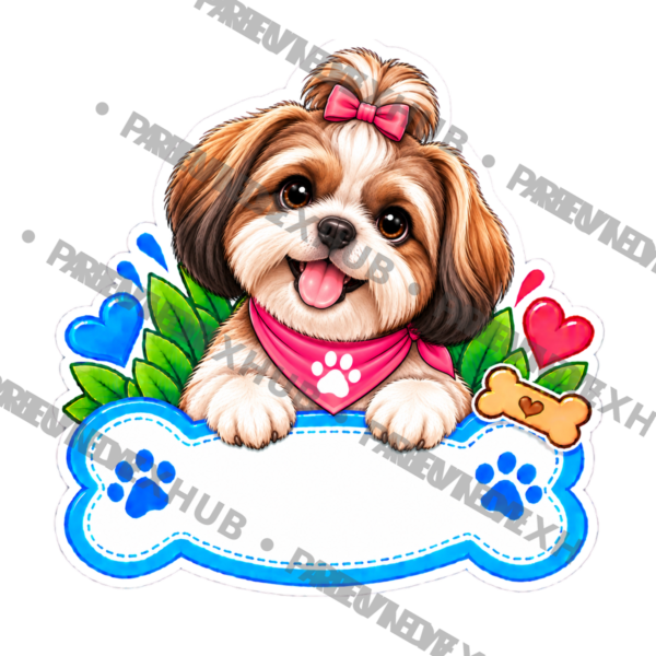 DOG-013-Charlie-PREVIEW-4x4 Sticker Personalizado - Soy Charlie