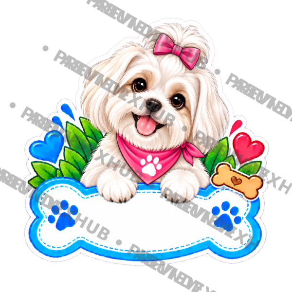 DOG-015-Nieve-PREVIEW-4x4 Sticker Personalizado - Soy Nieve