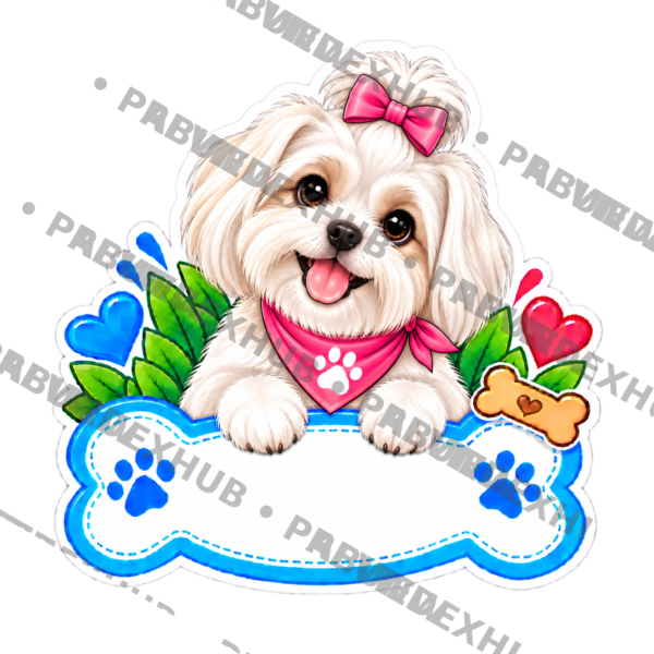 DOG-015-Nieve-PREVIEW-5x5 Sticker Personalizado - Soy Nieve